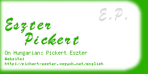 eszter pickert business card